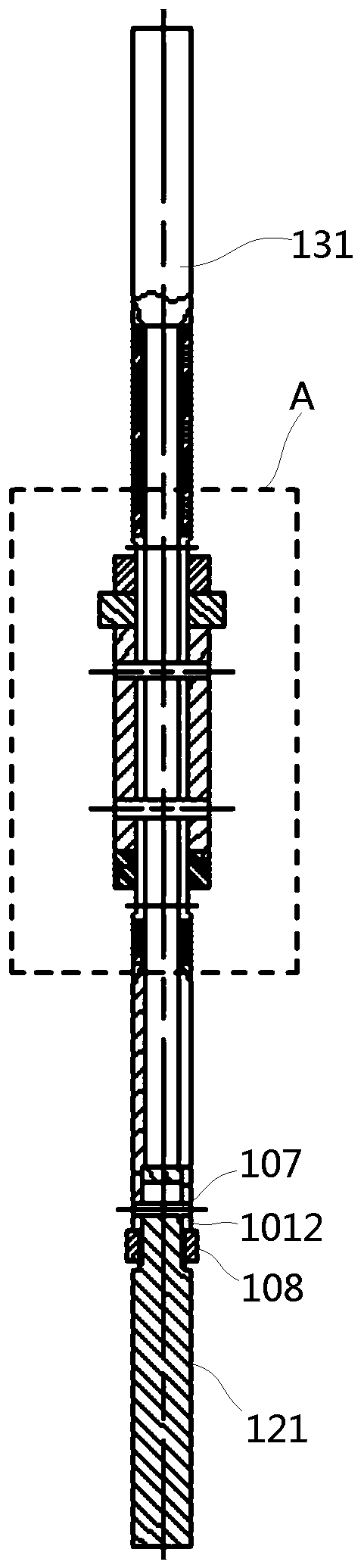 Single-rod type bone transport device