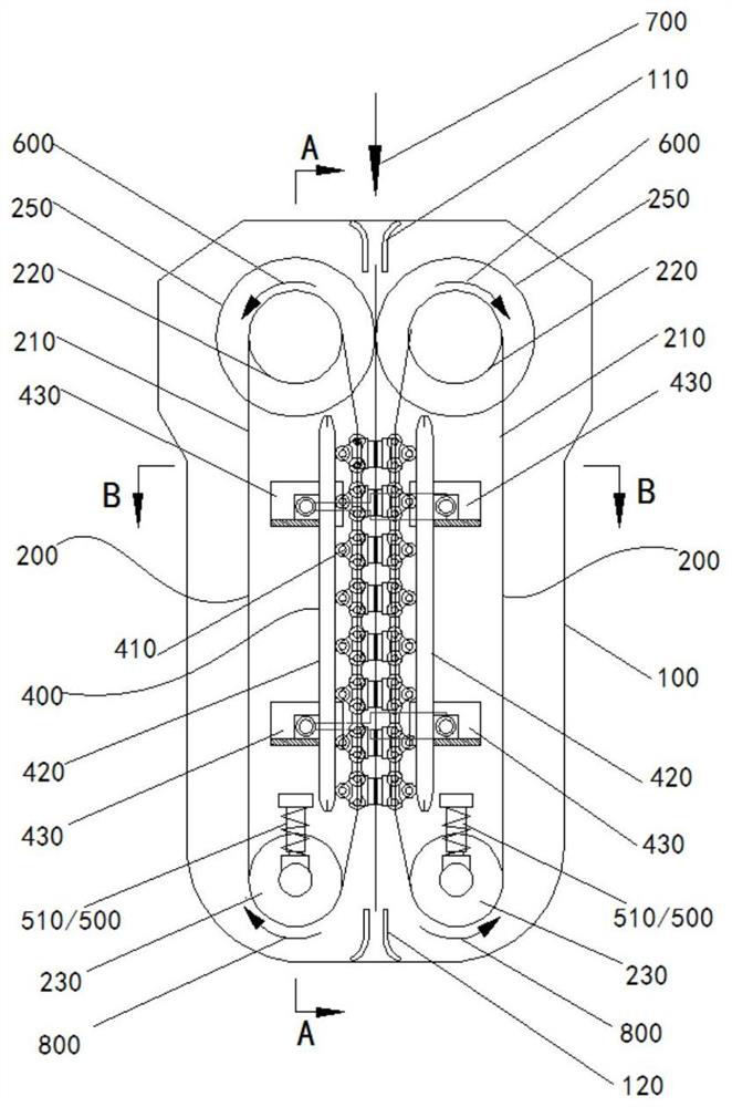 Steel wire rope pre-tightening device and crane