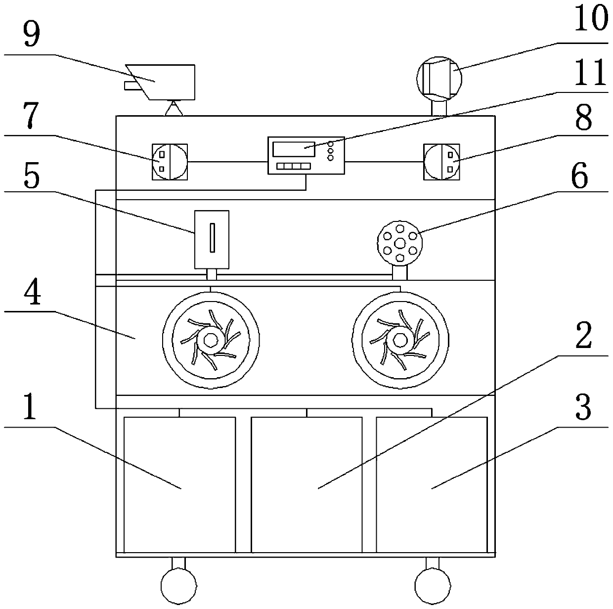 Full-automatic fire extinguishing purifying device