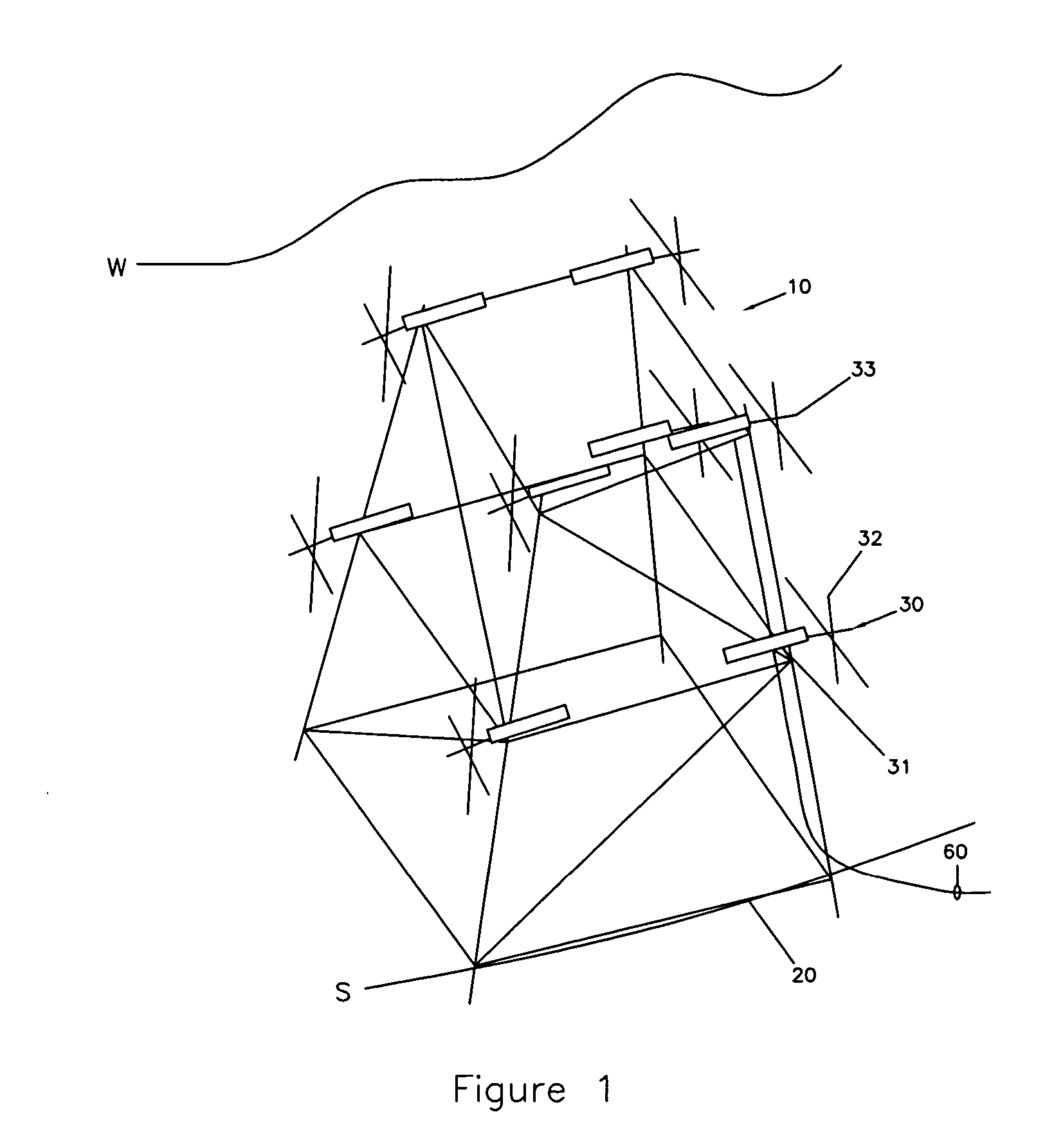 Offshore power generator with current, wave or alternative generators