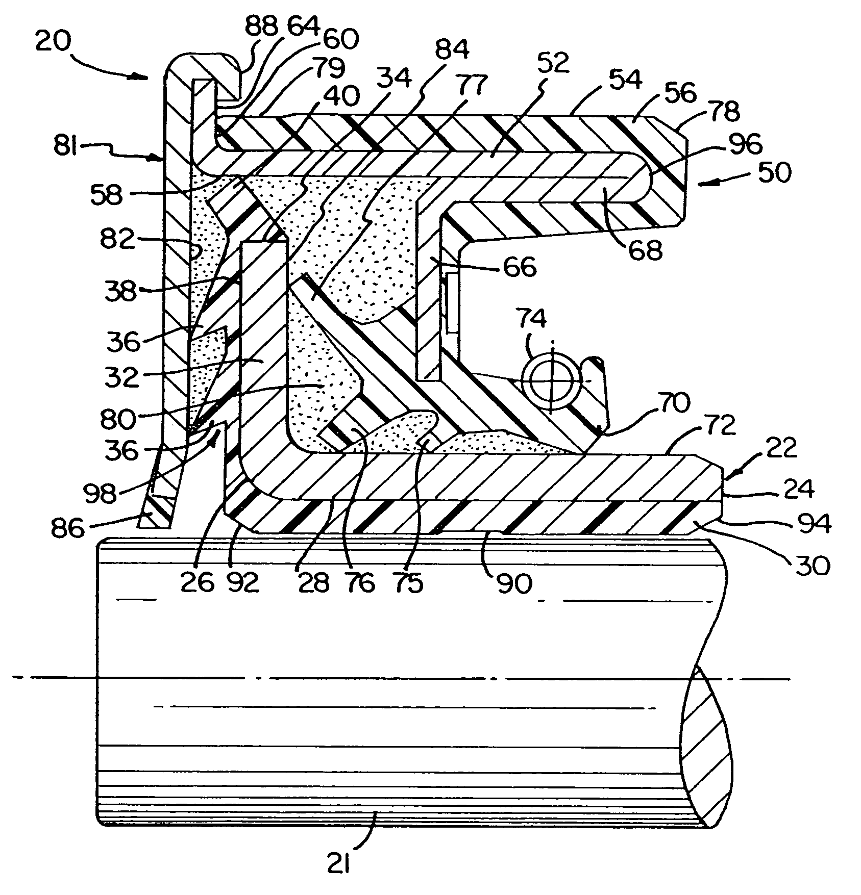 Retrofittable severe duty seal for a shaft