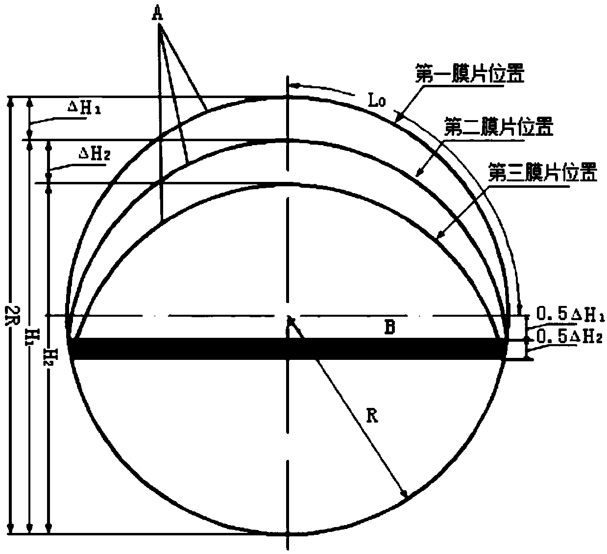 Spacecraft propellant metallic diaphragm storage tank fatigue life reliability calculating method