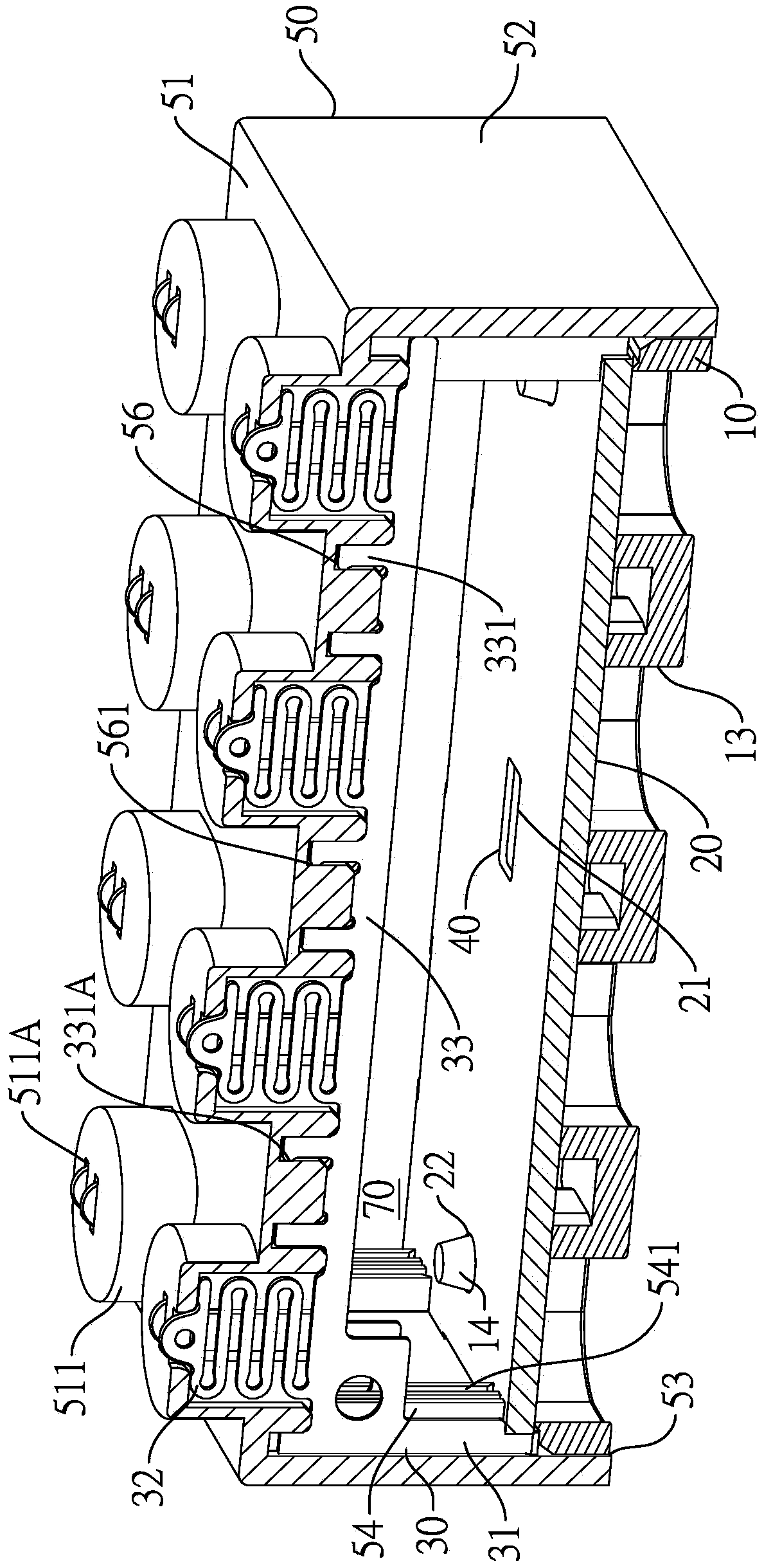 High-transmittance luminous building block with flaky electric connecting piece locating structure and assembling method thereof