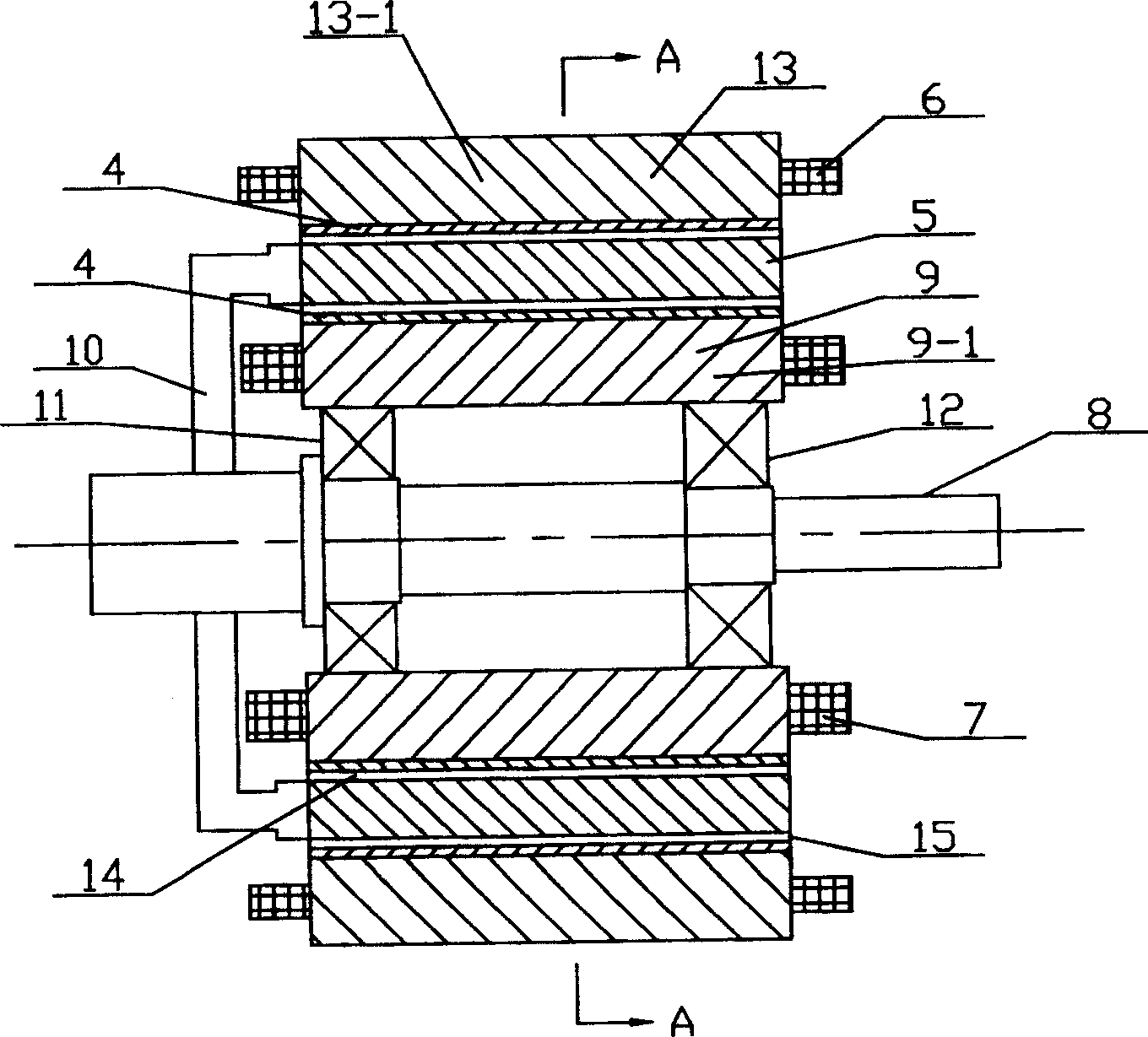 Direct driving permanent magnet type magnetic resistance motor