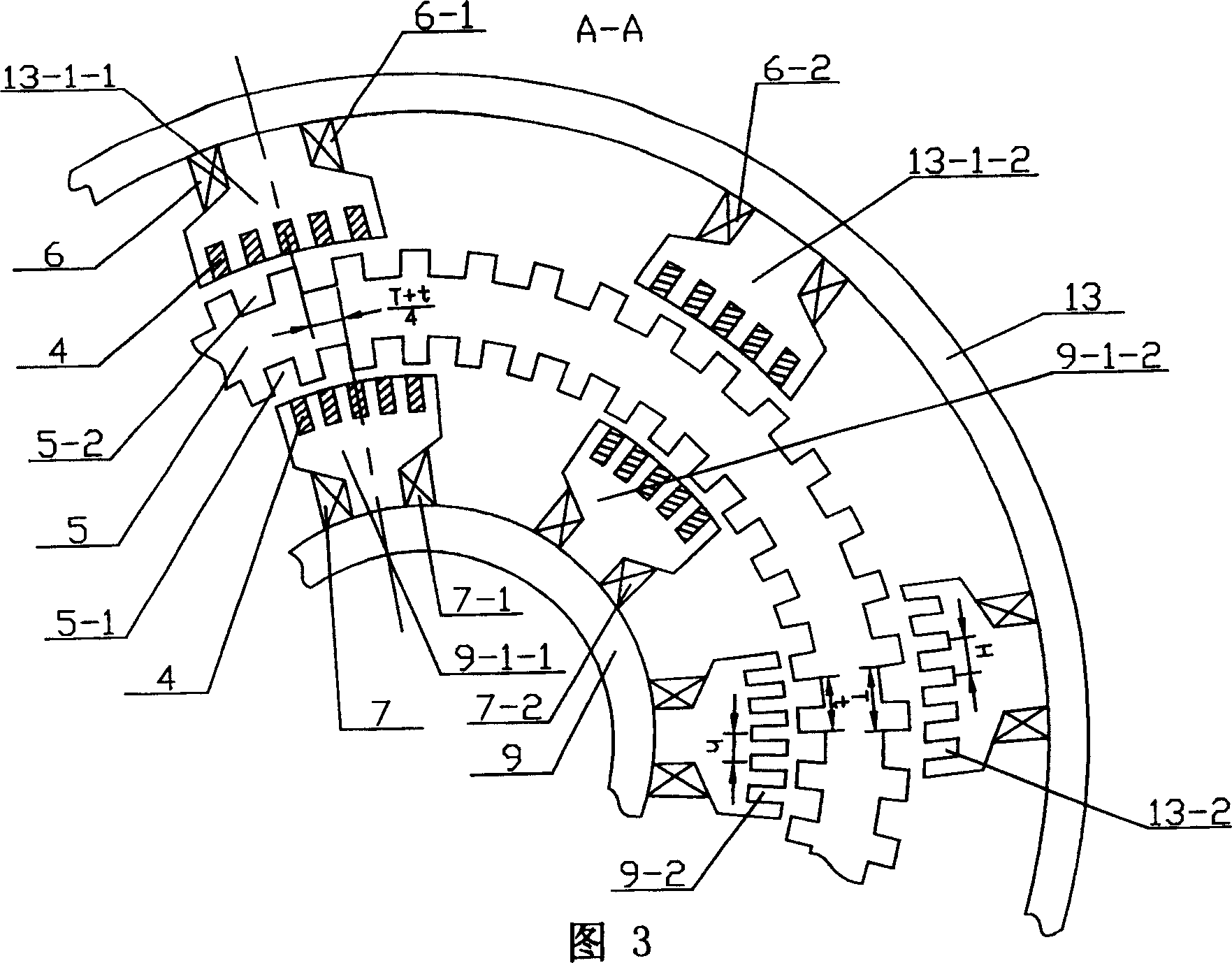 Direct driving permanent magnet type magnetic resistance motor