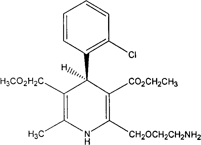 Method for obtaining S-(-)-amlodipine in splitting manner