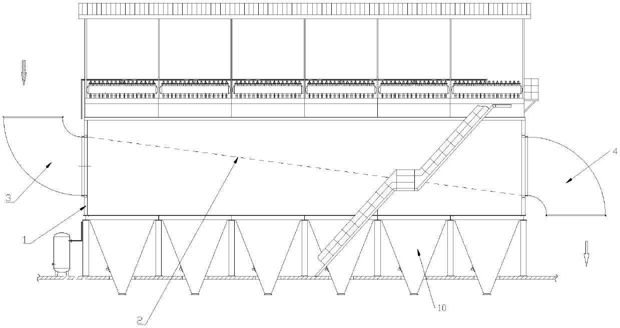 Ultra-high-temperature and ultra-low-emission pulse dust collector