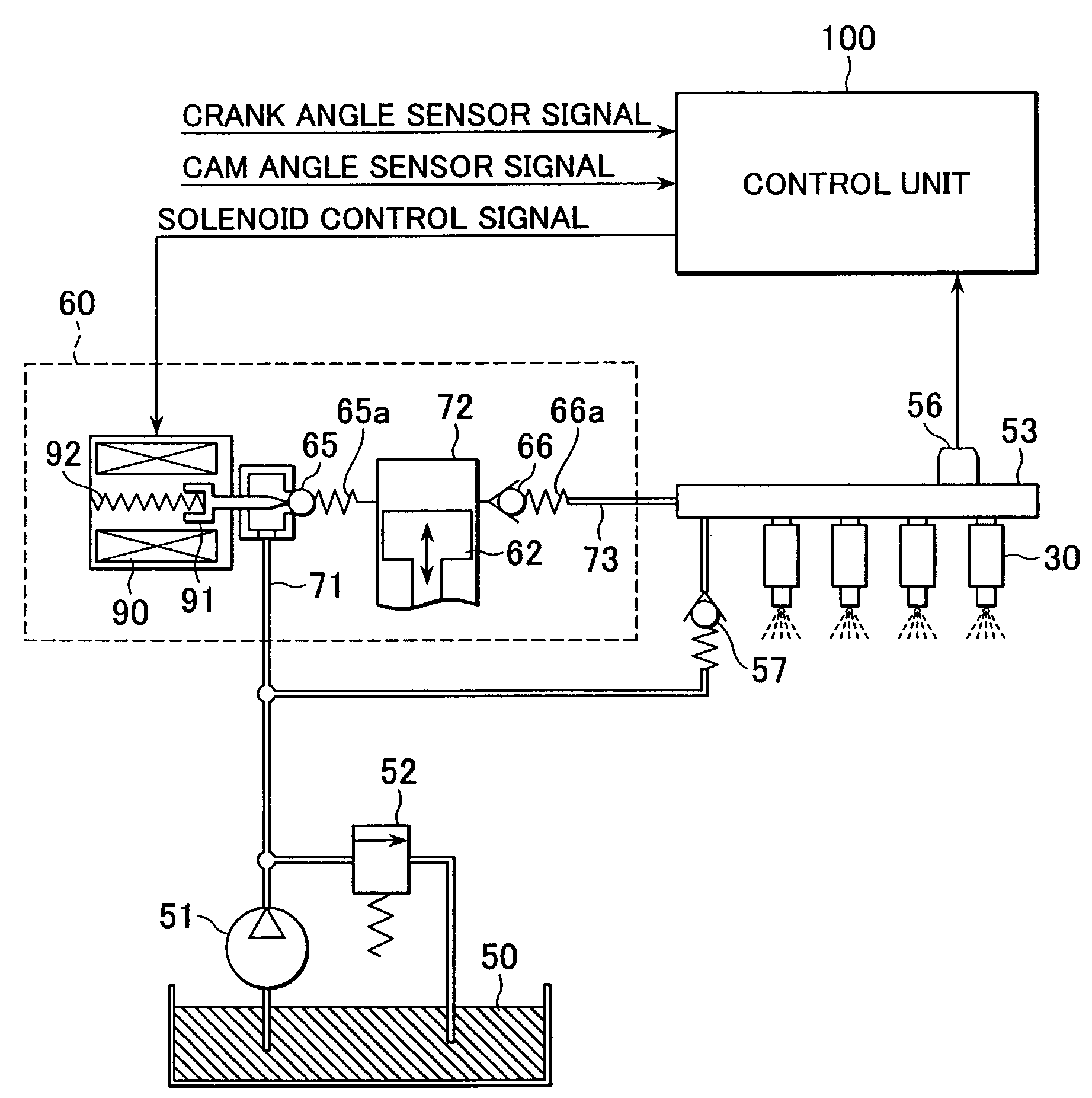 High-pressure fuel pump control device for engine