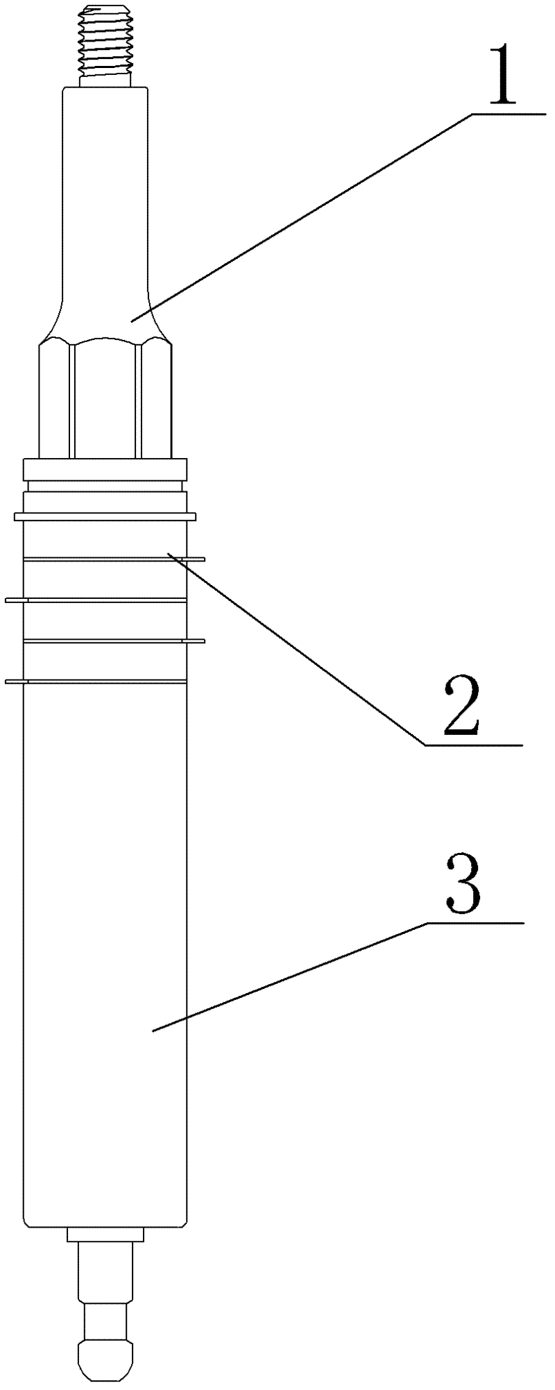 Ultrasonic dental descaler transducer with optimized structural size