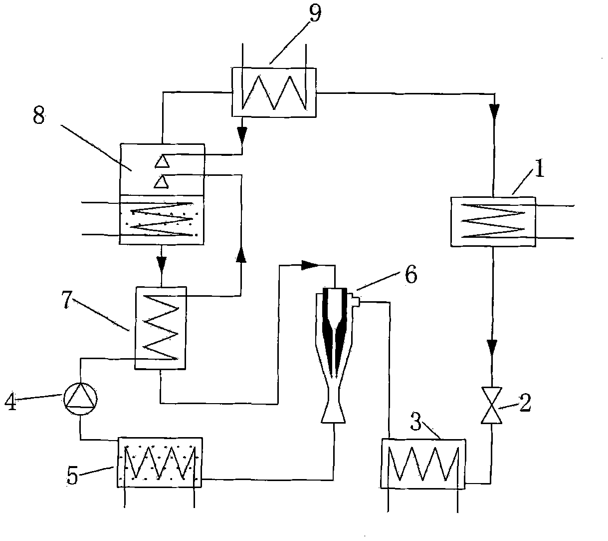 High-efficiency ammonia-water absorption-type refrigeration device