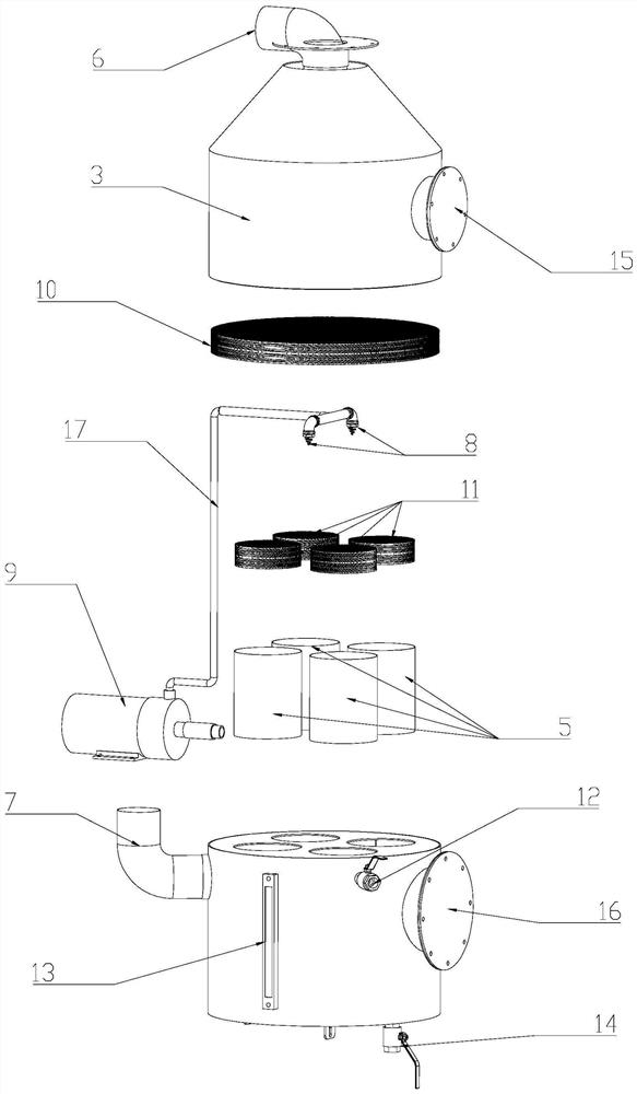 Smoke dust removal structure, mixer adopting smoke dust removal structure and smoke dust removal method of mixer