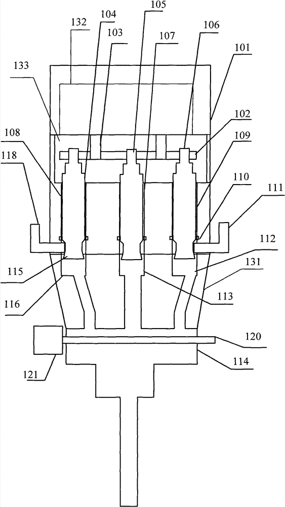 Three-component valve