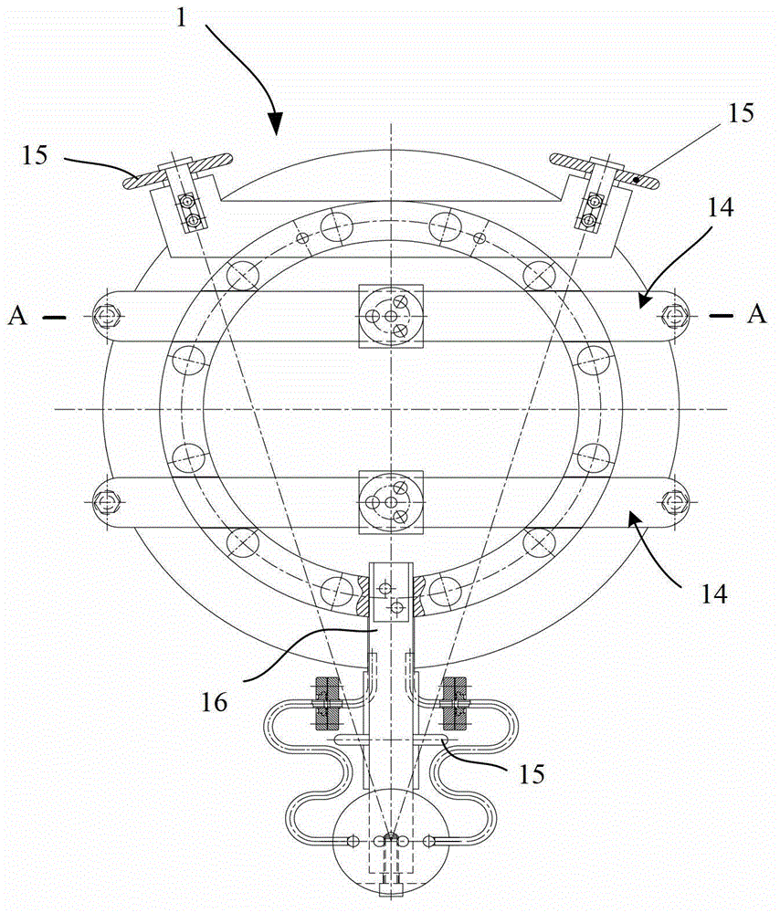 Swing type water-cooled vacuum plug-in valve and valve core assembly