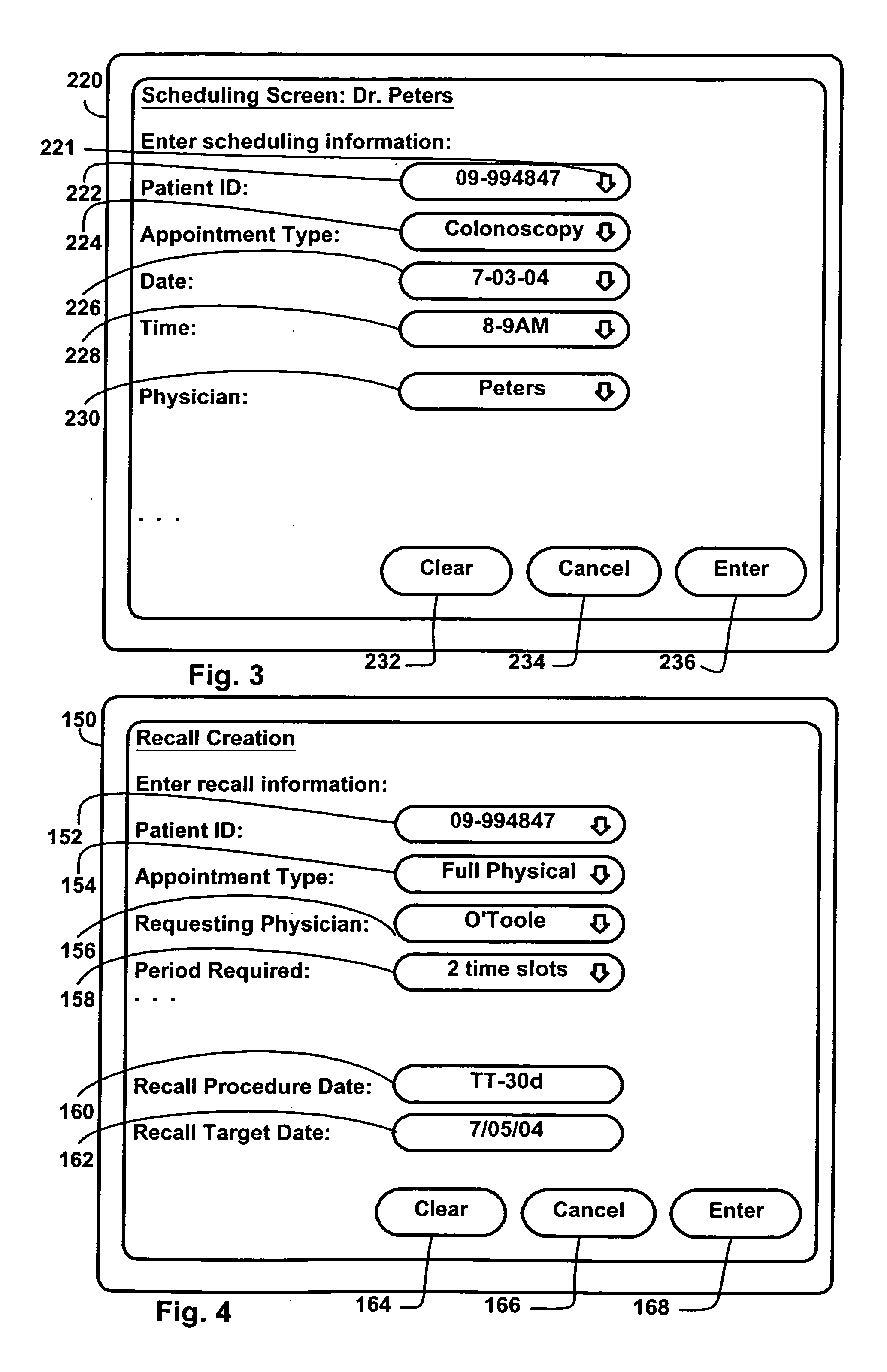 Smart appointment recall method and apparatus