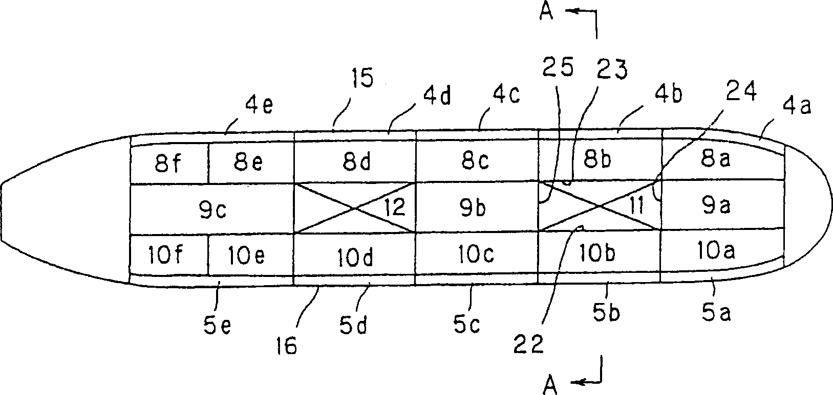 Ship structure for transporting oil and fresh water