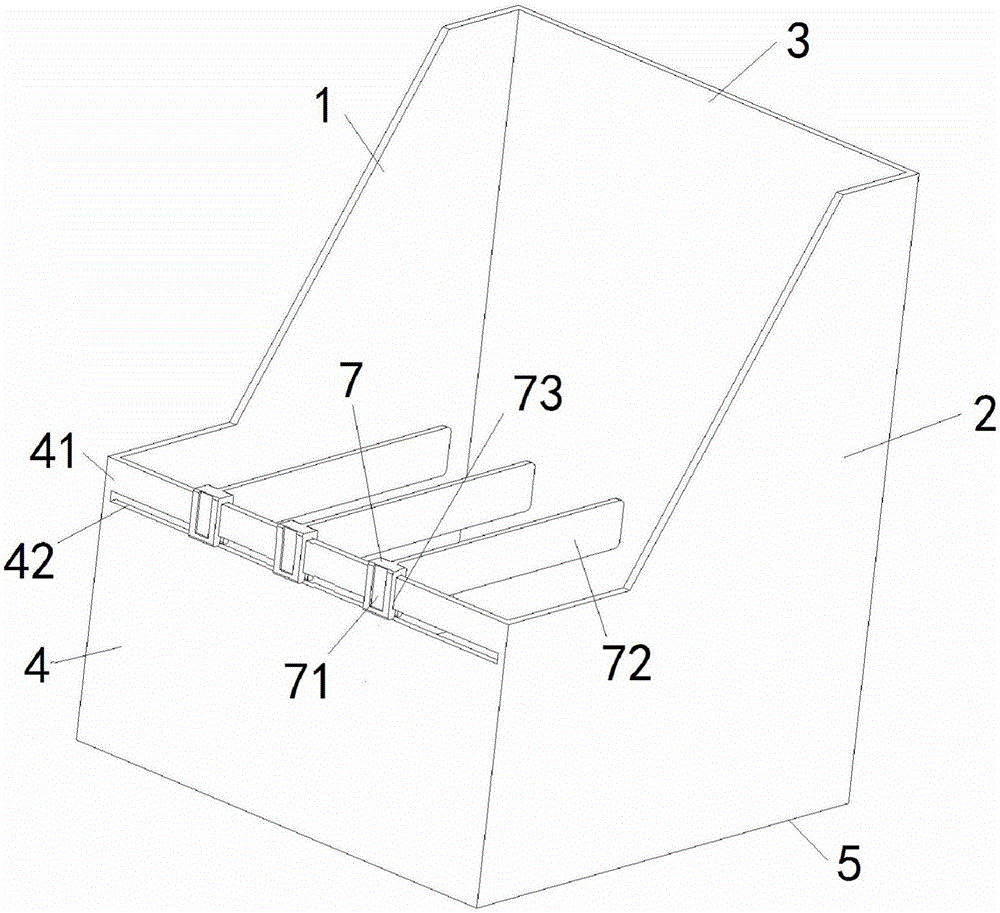 A file rack with cursor index and dividers