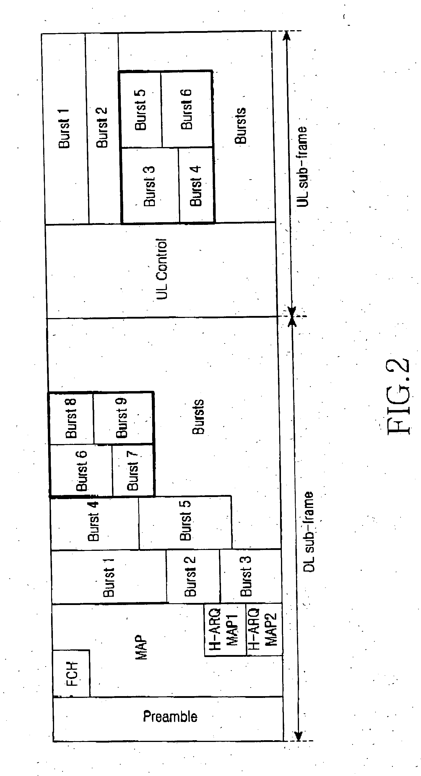 Method and system for indicating data burst allocation in a wireless communication system