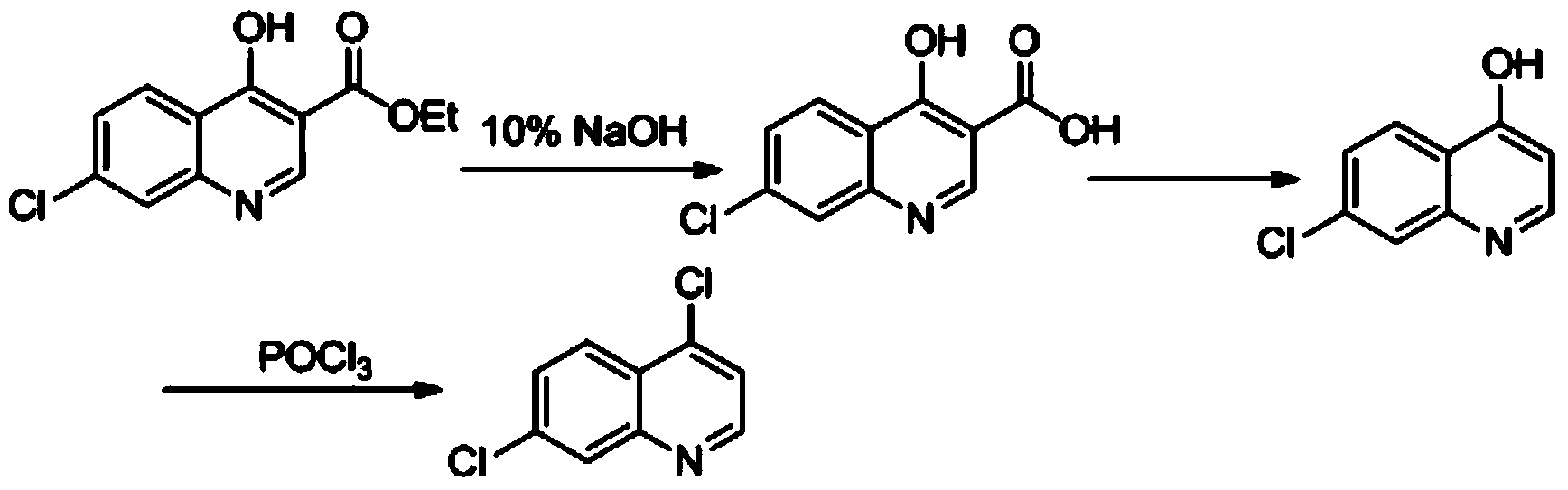 Industrial preparation method of 4,7-dichloroquinoline