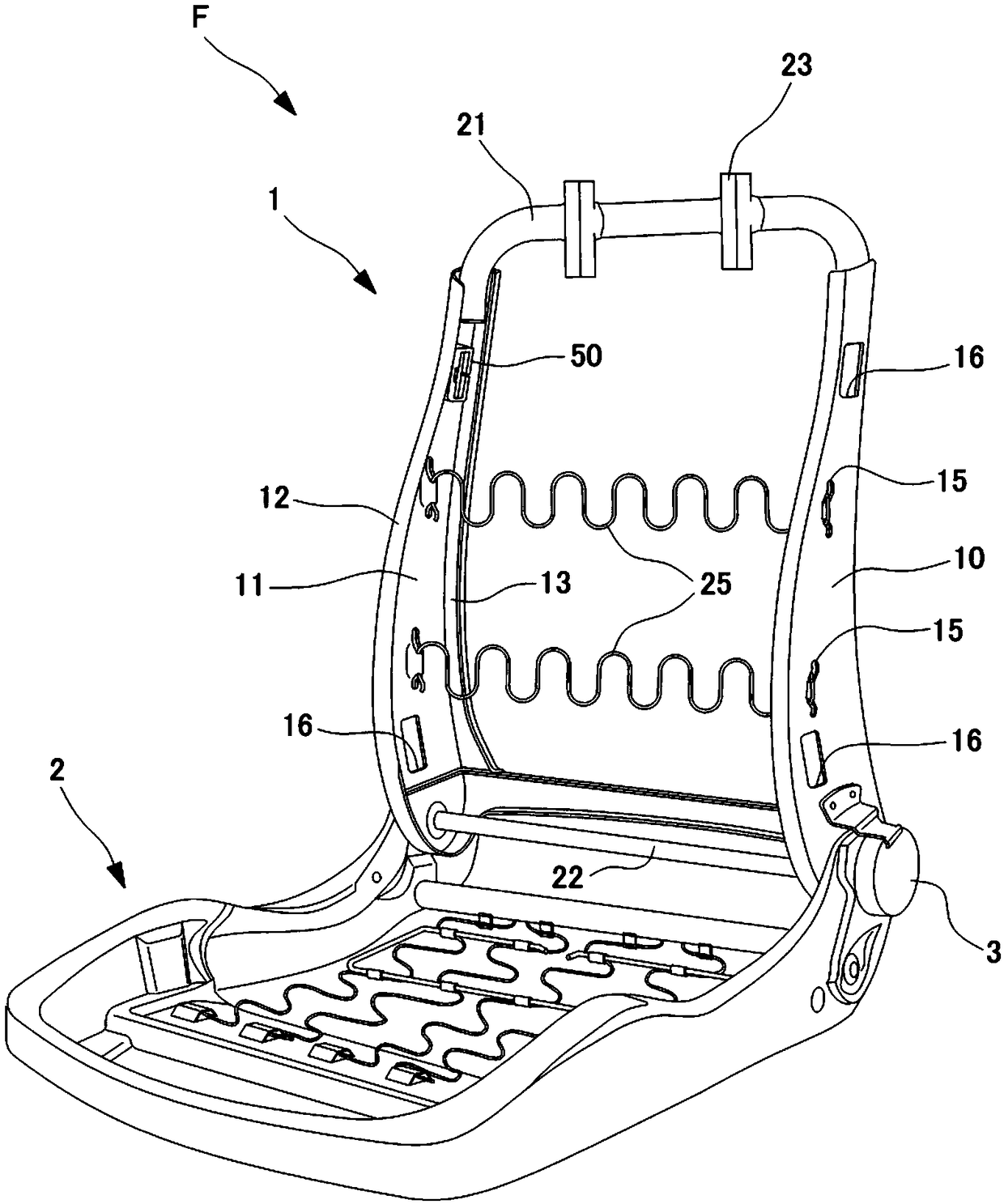 Attachment member, and seat equipped with airbag module