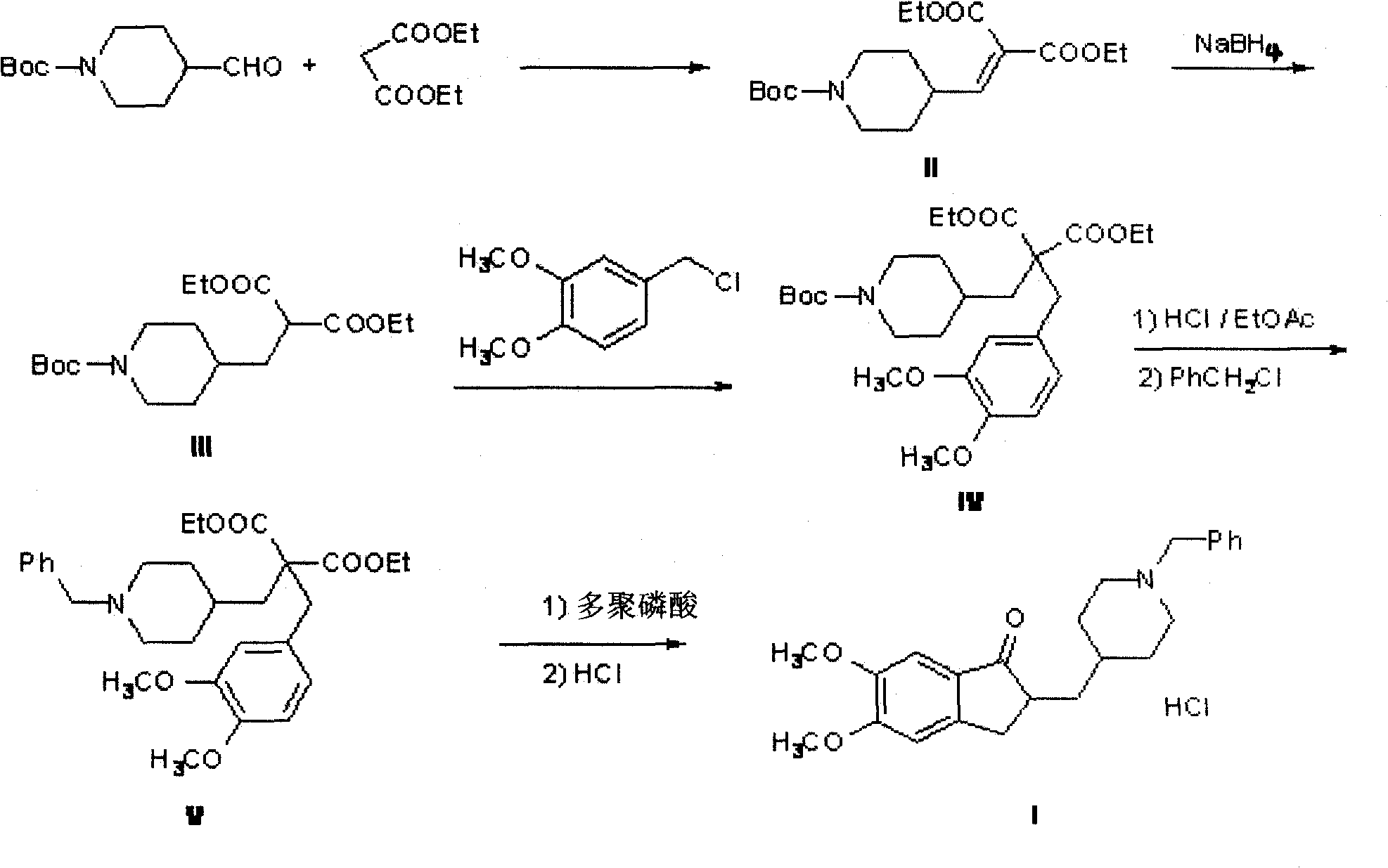 Novel donepezil synthesis process