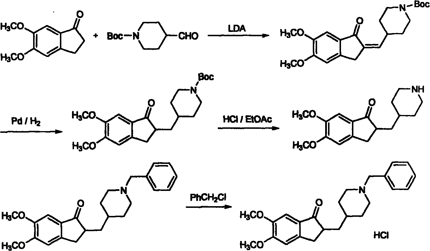 Novel donepezil synthesis process