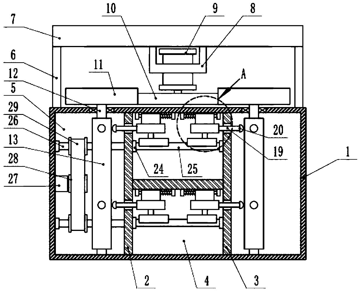 A horizontal air-conditioning coil machine motor production shaft derusting recovery device