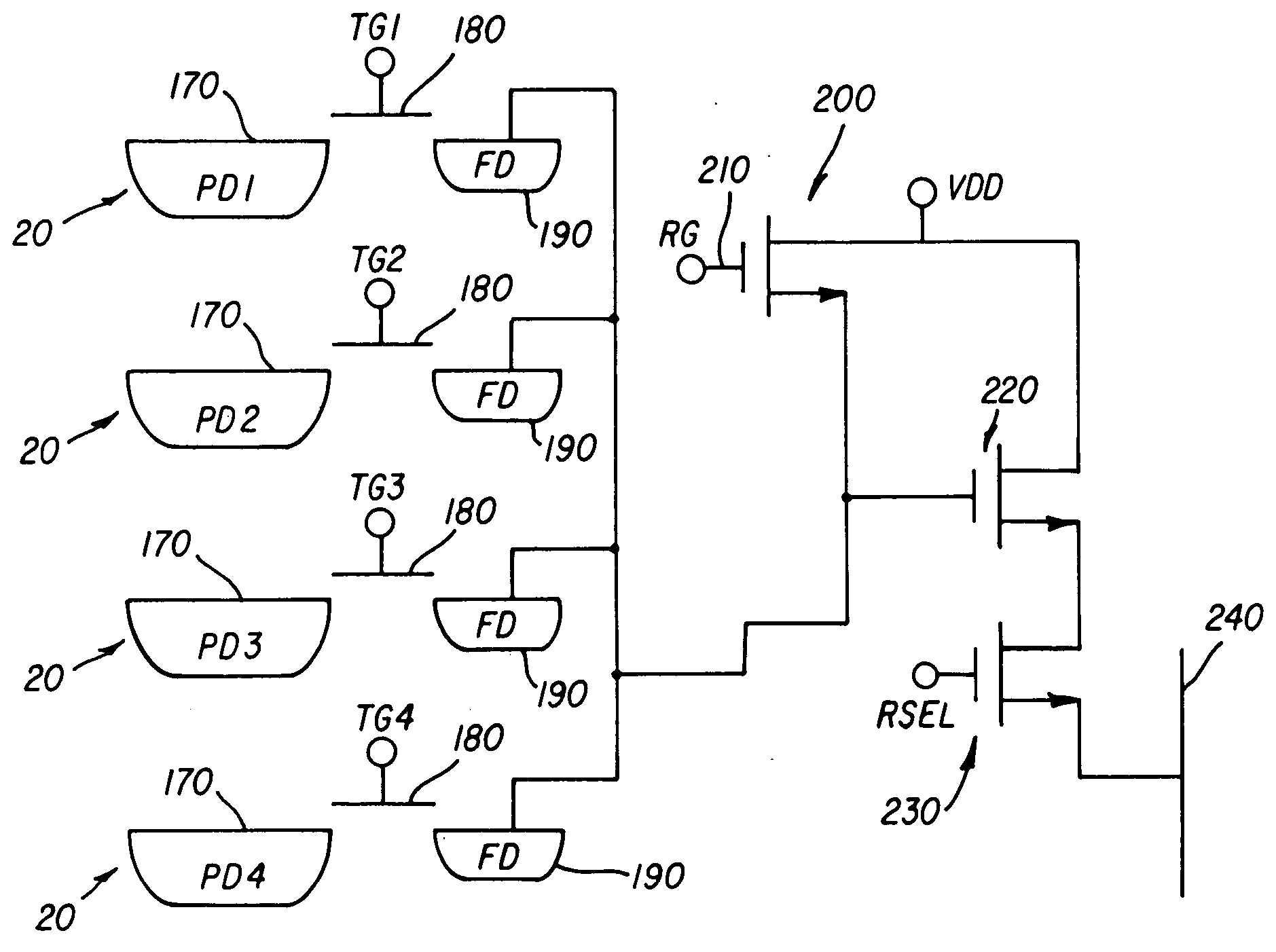 Image sensor with charge binning and dual channel readout