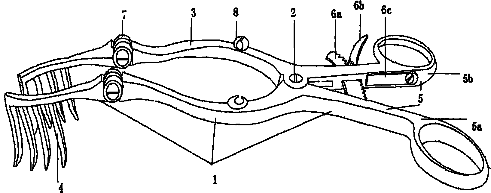 Forceps-type occiput spreader for infants