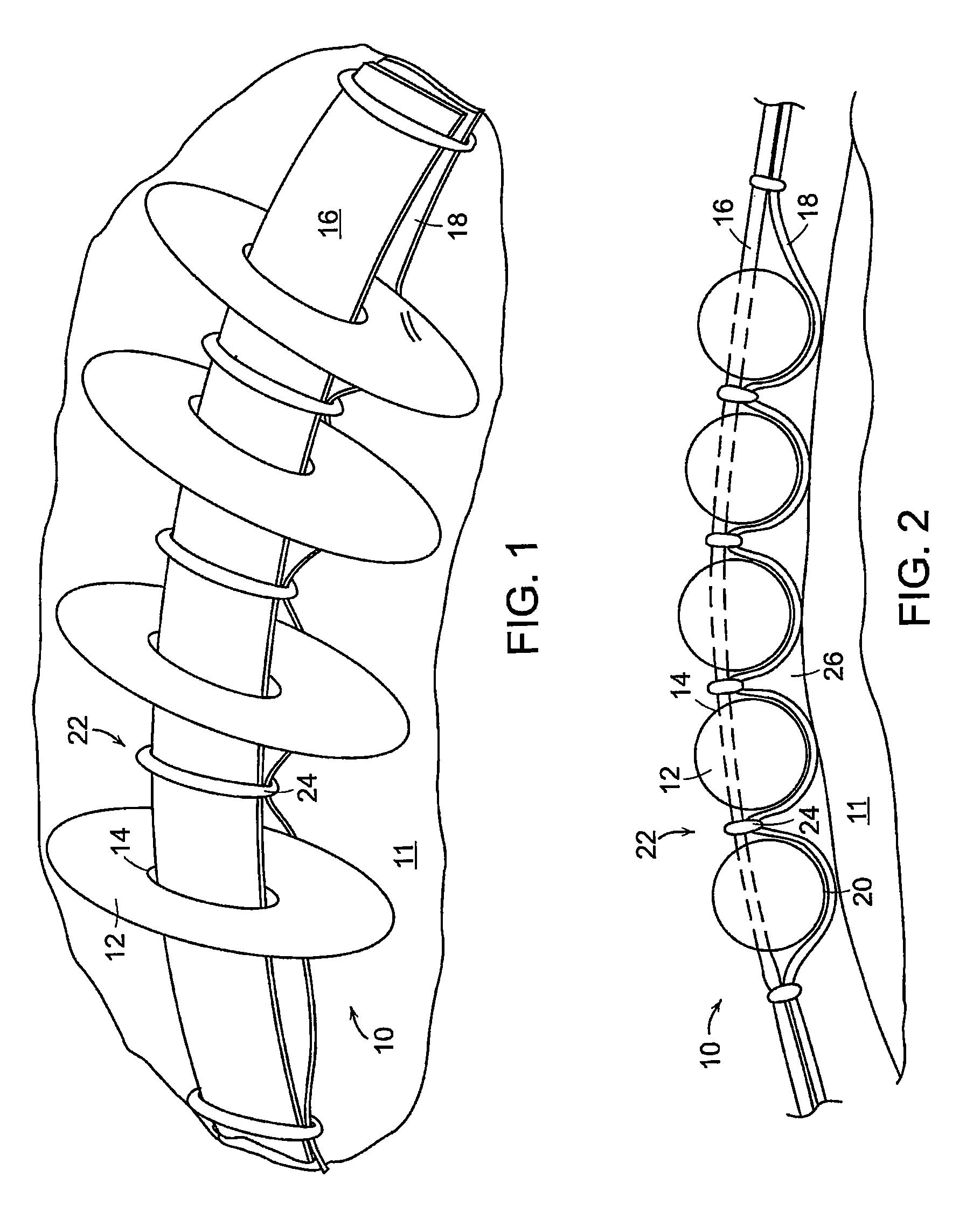 Strap assembly with cushioning elements