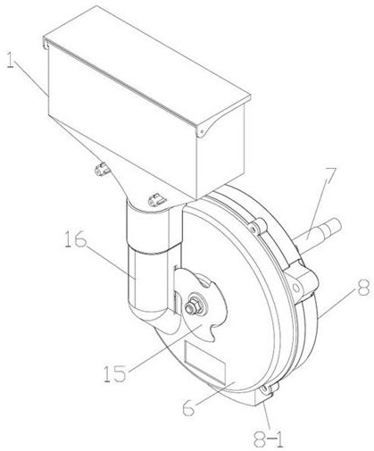 Seed taking device for duckbilled seeder