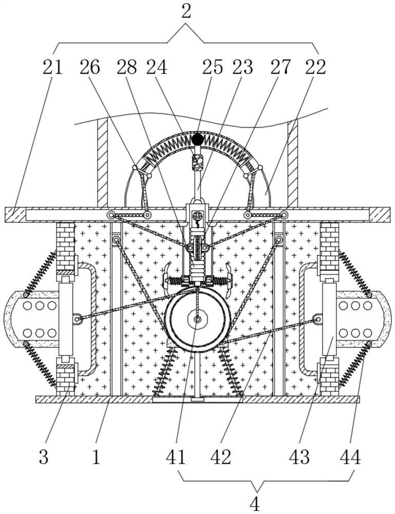 Protection device for preventing undercurrent damage and overturning