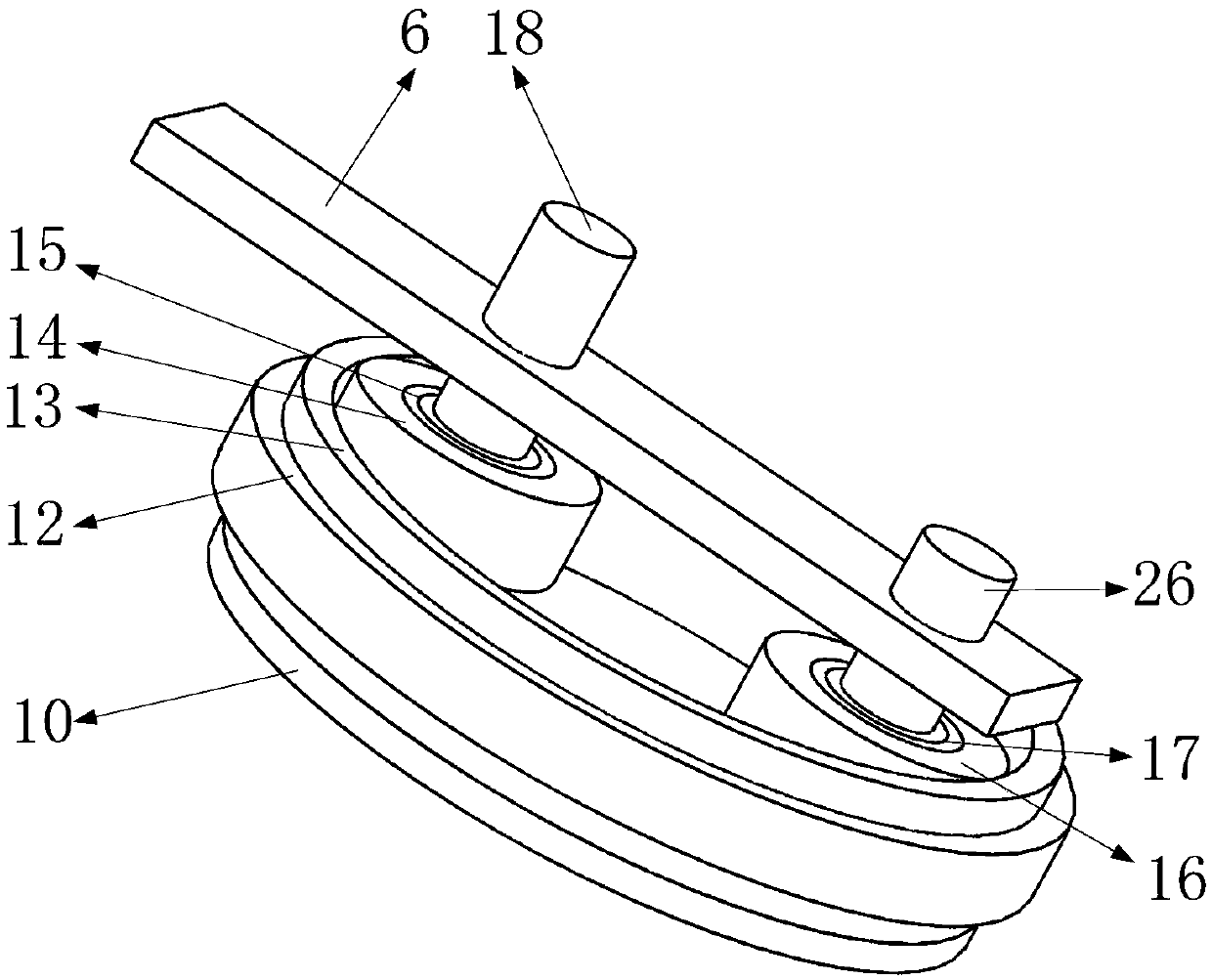 Heliostat used in solar power generation system based on flexible shaft connection