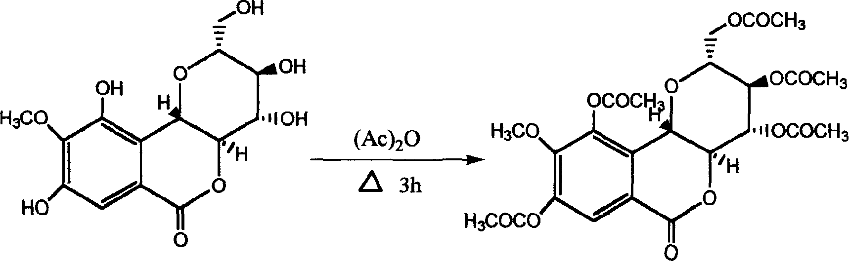 Purple bergenia element pentaacetylate and its uses