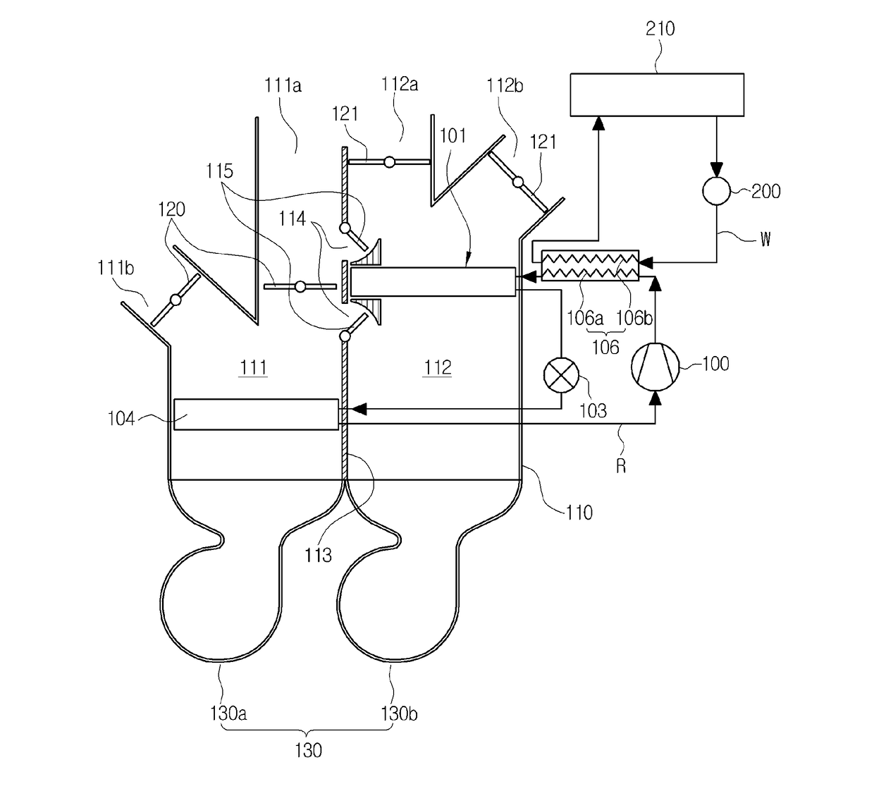 Heat pump system for vehicle