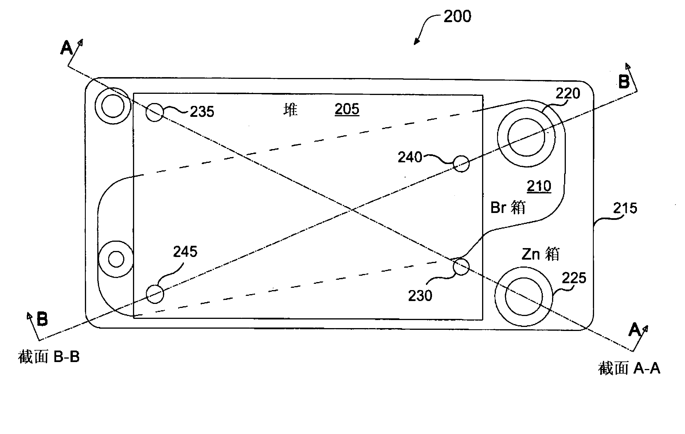 Flowing electrolyte reservoir system