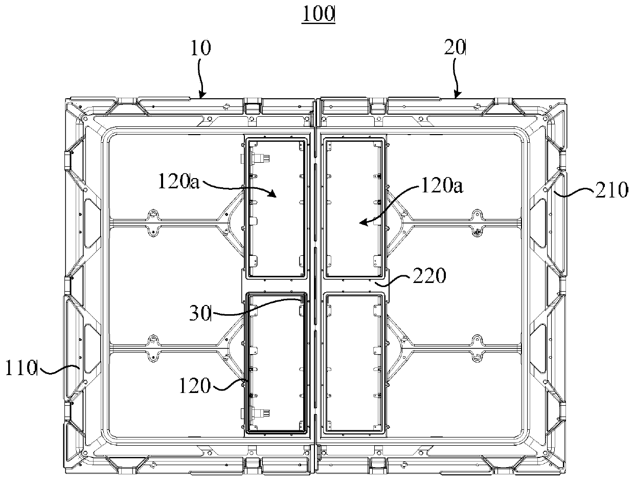 LED display screen box body group and LED display screen