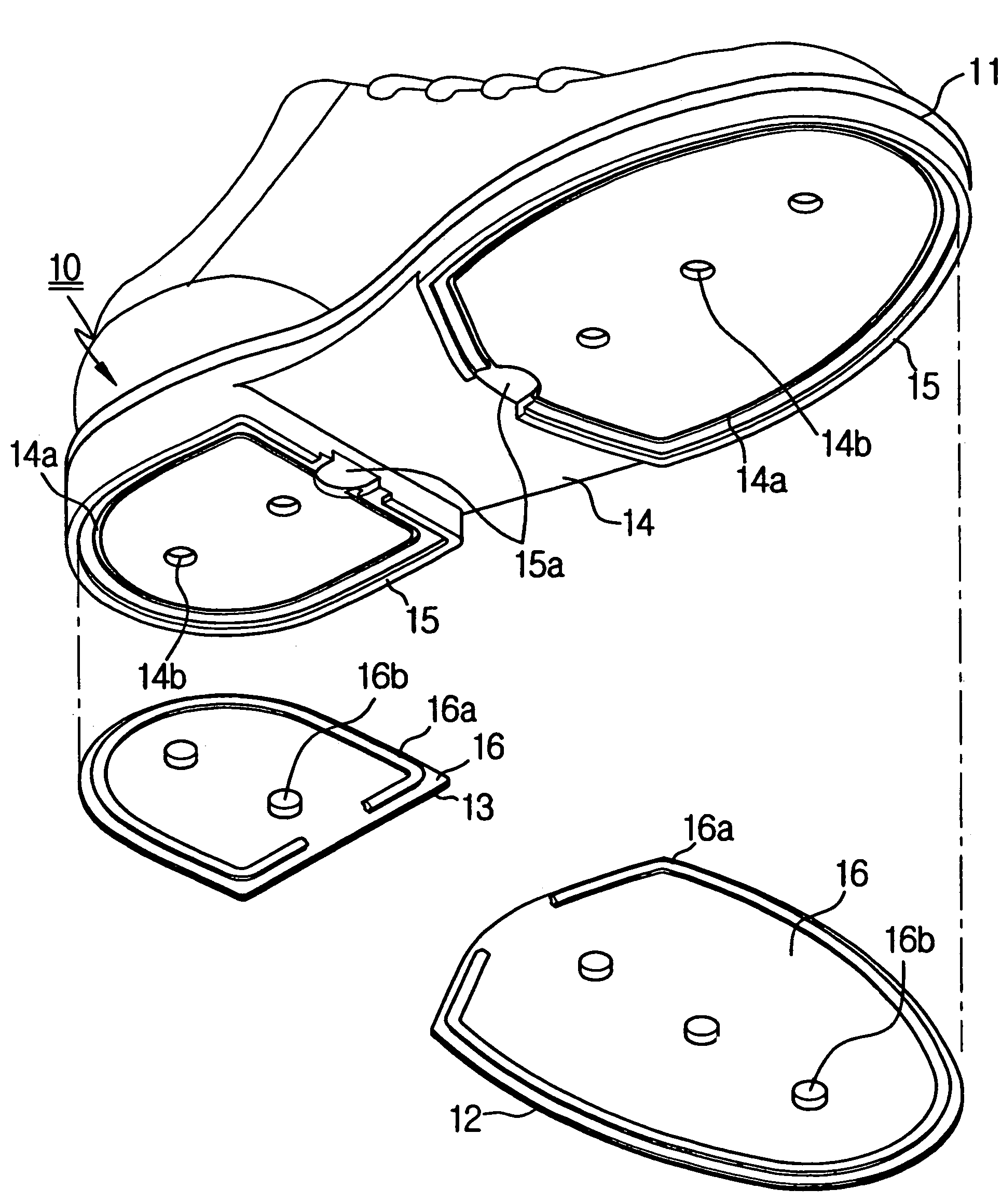 Sole for bowling shoes