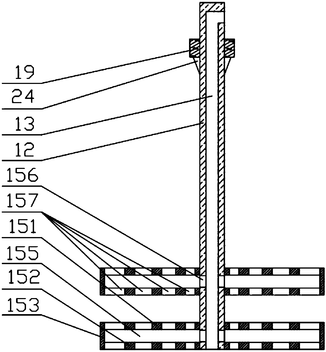 Wastewater aeration device for water supply and drainage