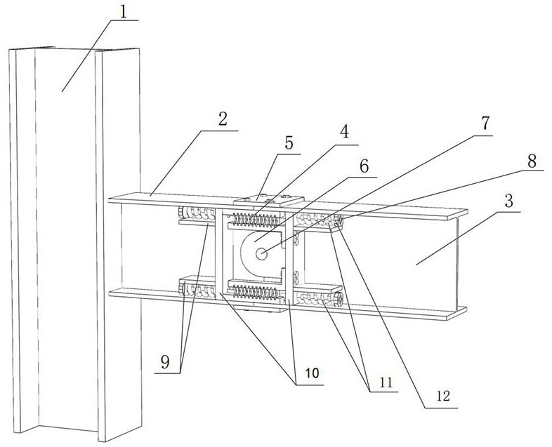 A spring-type self-resetting beam-column joint