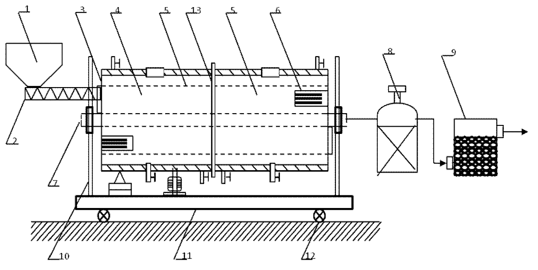 Small-size biological hydrogen-producing device for rural family