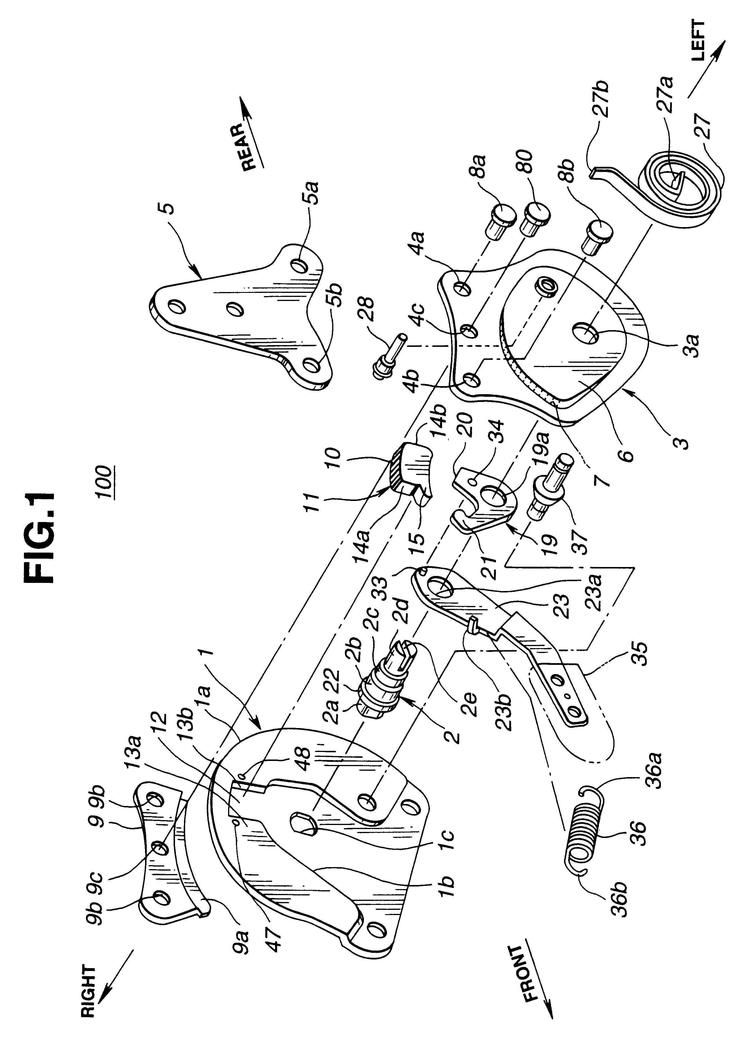 Seat reclining device