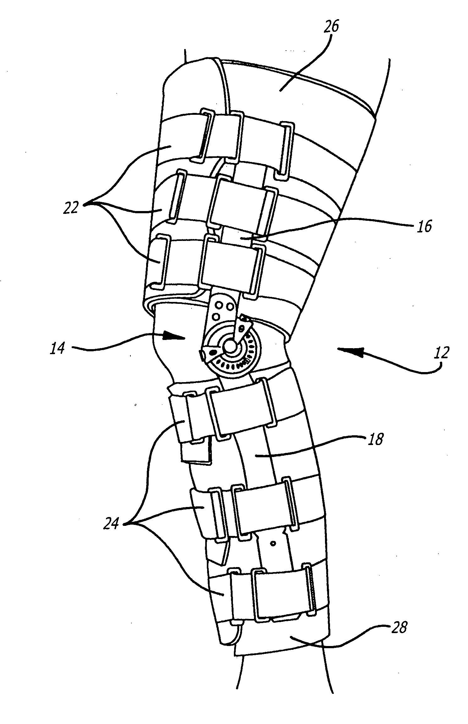 Adjustable ergonomic knee brace