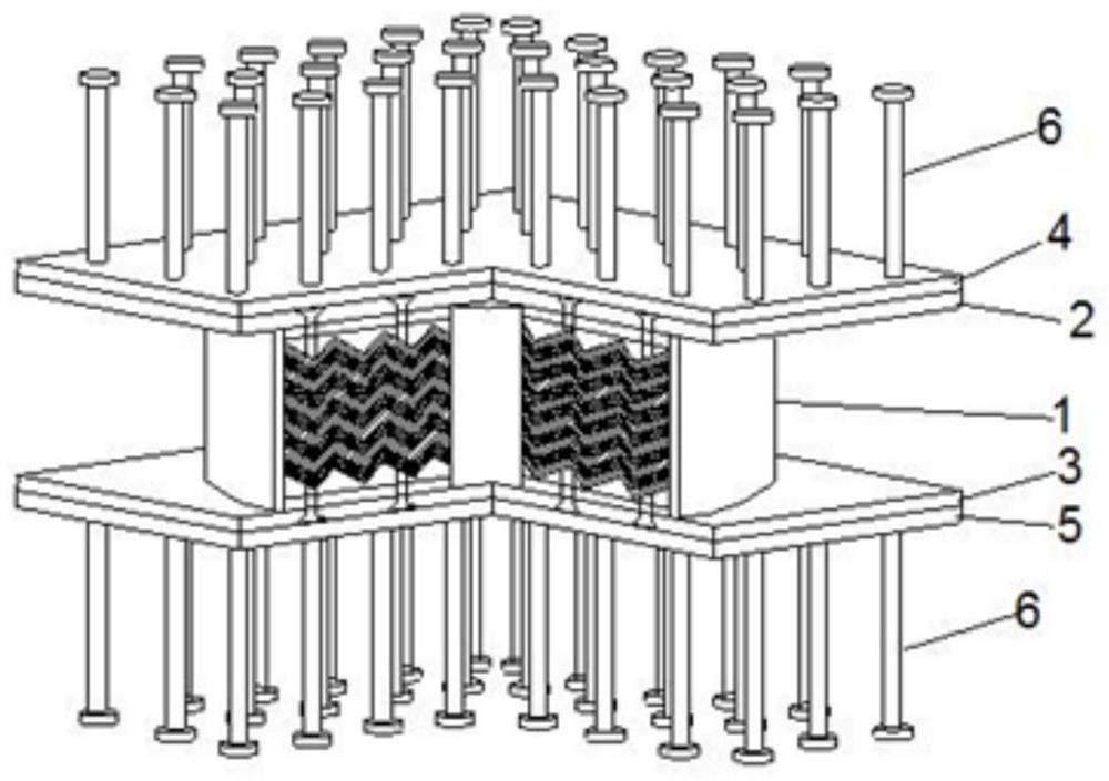 A rubber shock-absorbing and isolation system for high-rise buildings