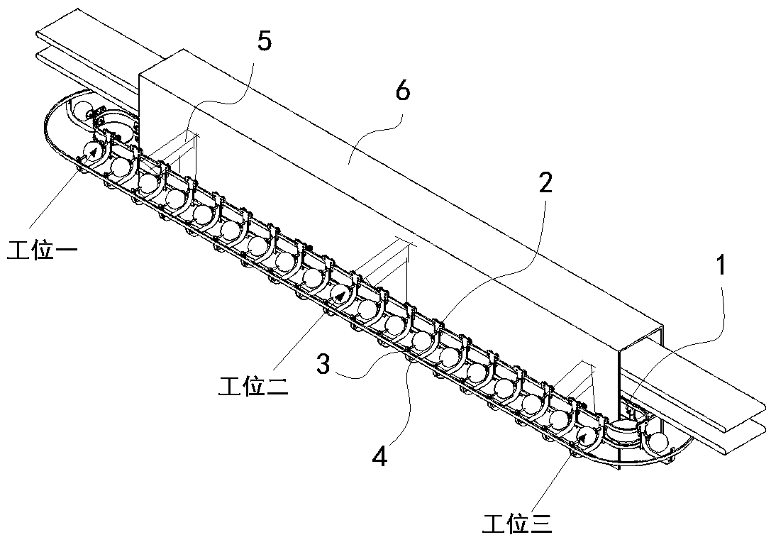 Automatic adhesive spraying process of rubber bladder