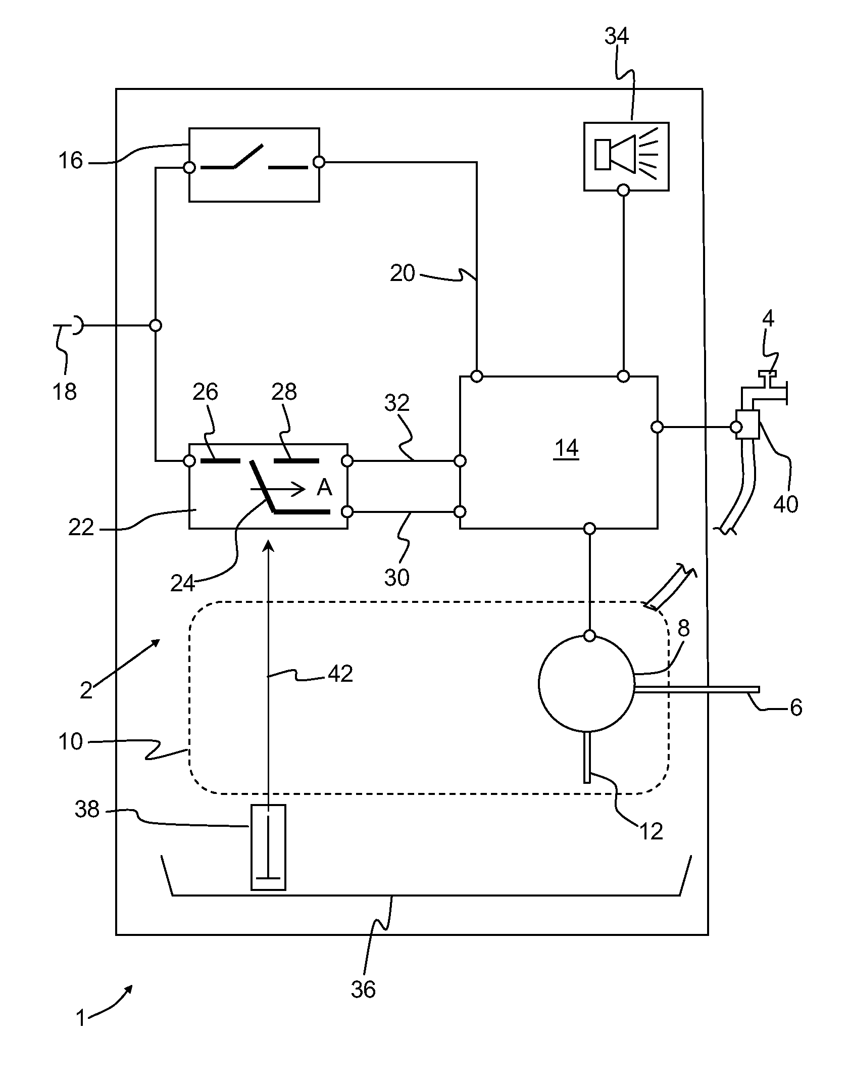 Water-conducting domestic appliance