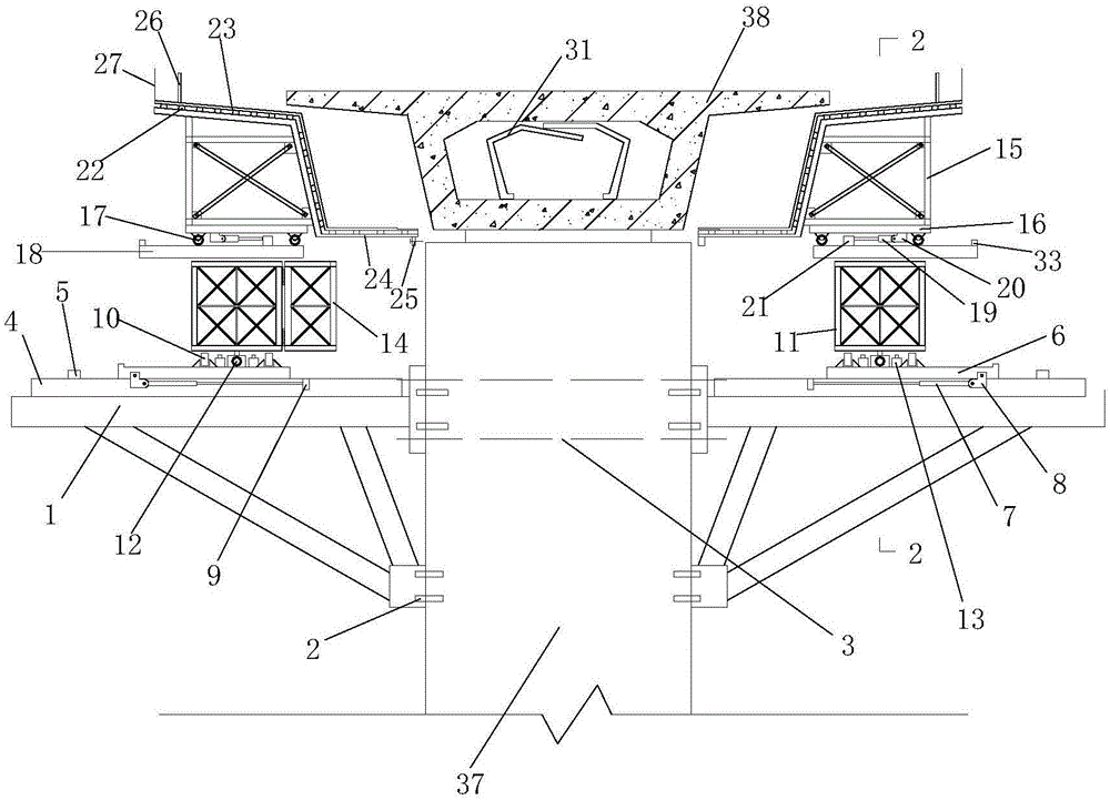 Composite movable mold frame for cast-in-situ box beam and construction method of composite movable mold frame