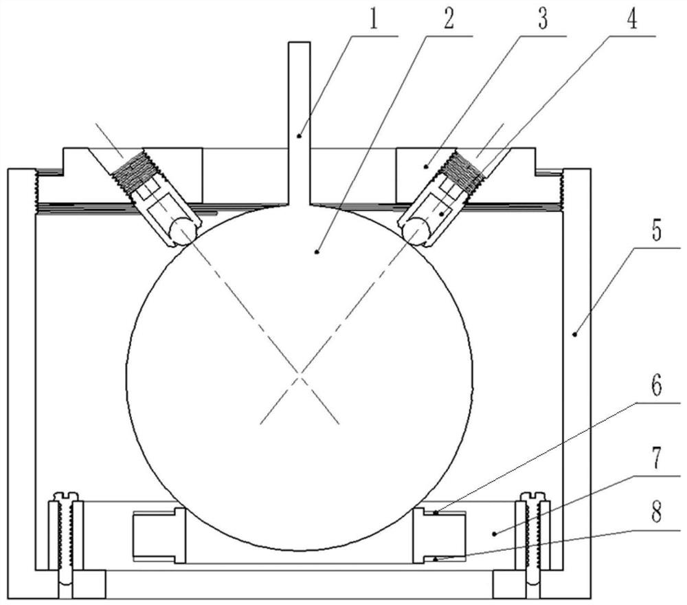 Single-stator three-degree-of-freedom spherical ultrasonic motor and excitation method thereof