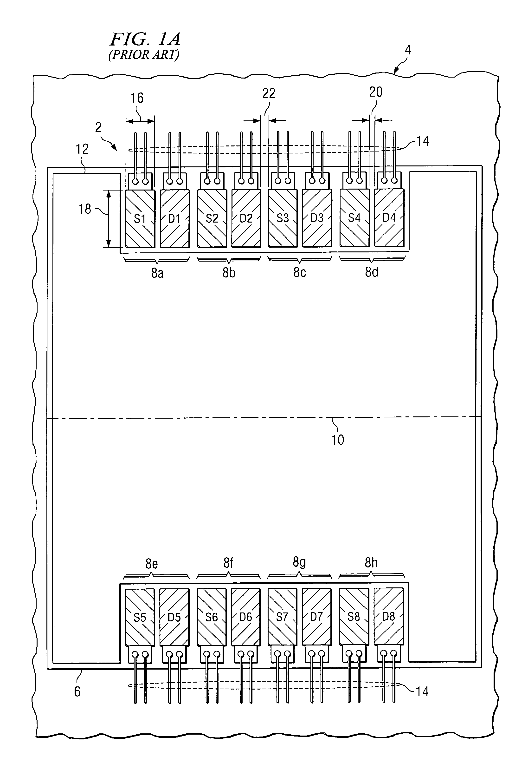 Distributed power MOSFET