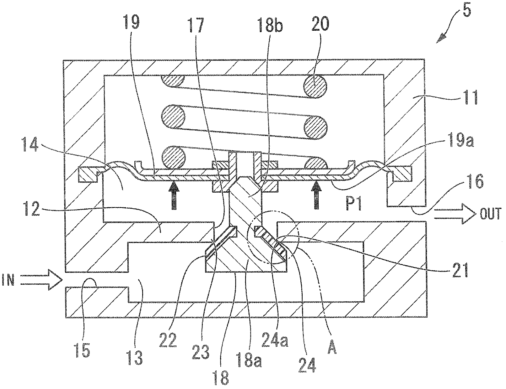 Pressure reducing valve having shutoff mechanism