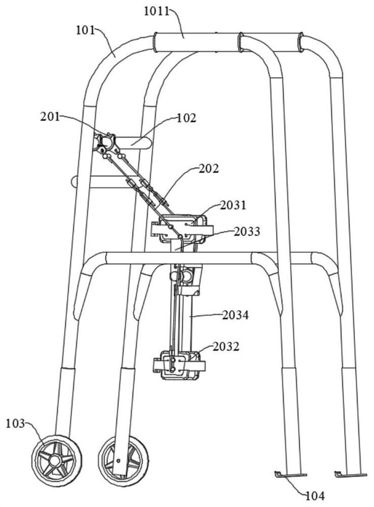 Leg rehabilitation walking aid